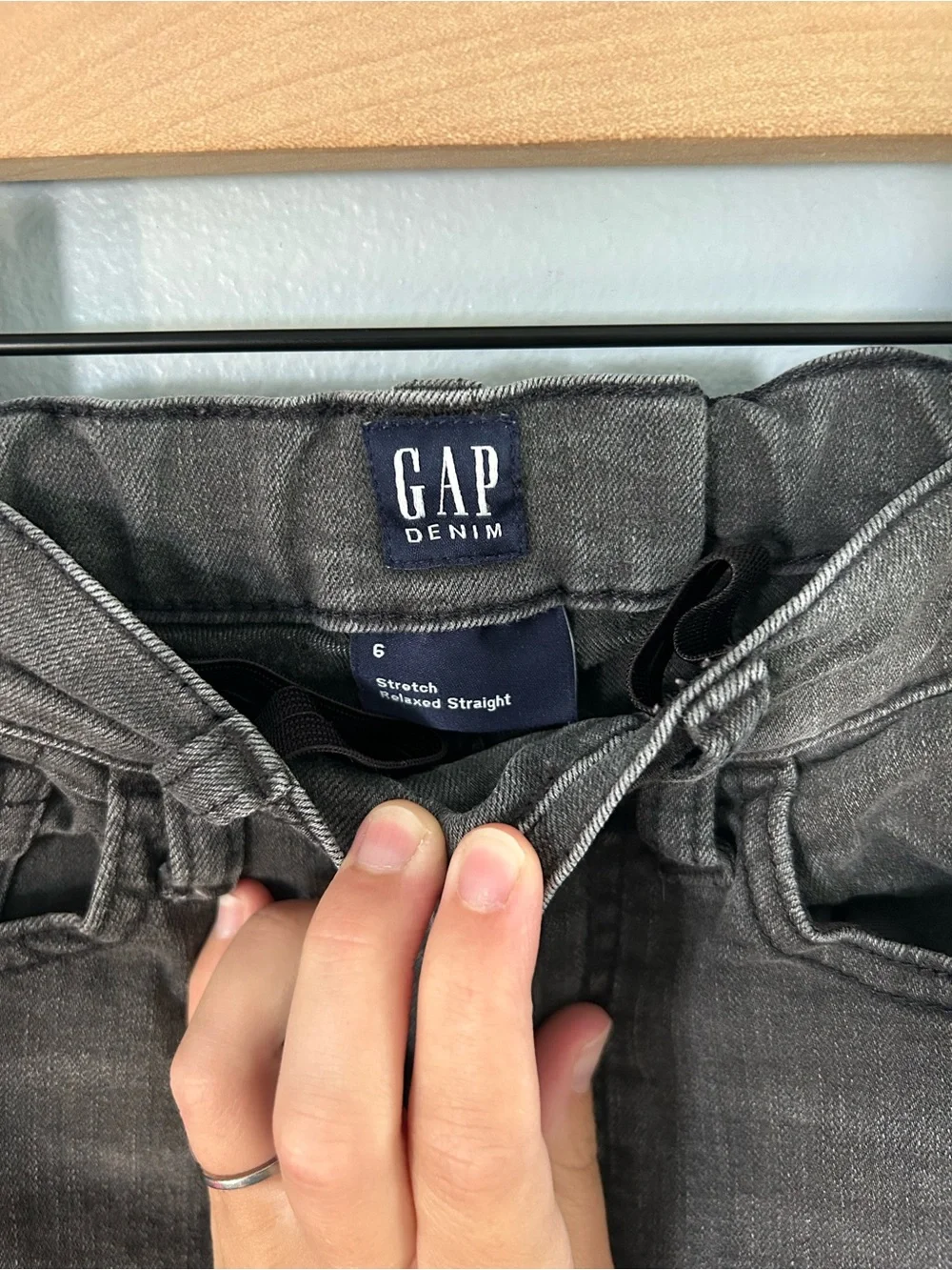 GAP • girls faded black straight leg Jeans